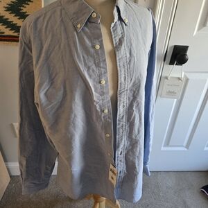 Polo Ralph Lauren Blue Cotton Oxford Casual Shirt Mens Size Large Classic Fit